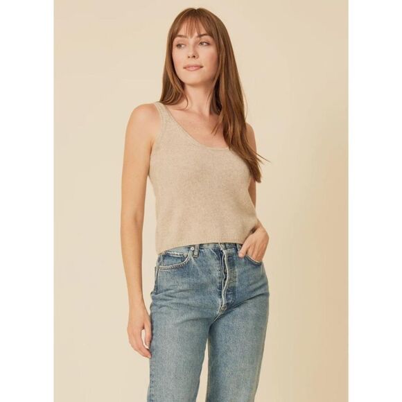 One Grey Day Talia Cashmere Tank Top NWT - Picture 1 of 11